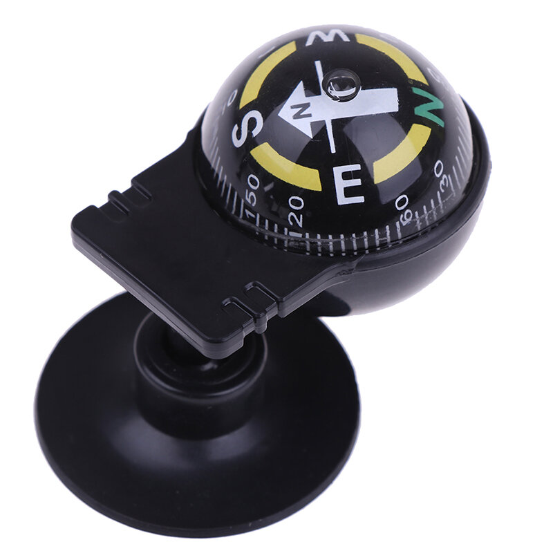 1Pc 360 stopni obrotu wodoodporny pojazd nawigacji w kształcie piłki kompas samochodowy z przyssawką