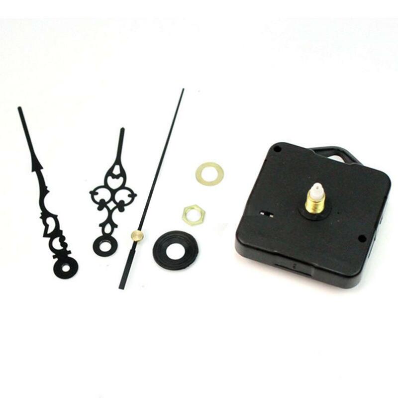 Reloj de pared silencioso con movimiento de aguja de cuarzo, Kit de reparación de piezas de repuesto, mecanismo de reloj, negro y rojo, DIY, 1 Juego