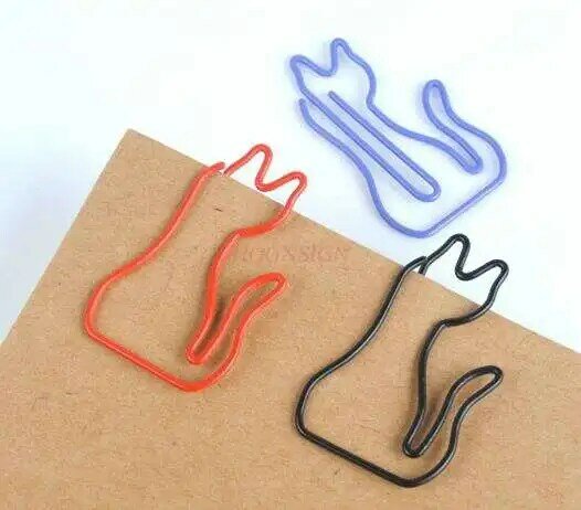 Marcapáginas de papel de animales bonitos, 6 piezas, Clip de Metal, Color