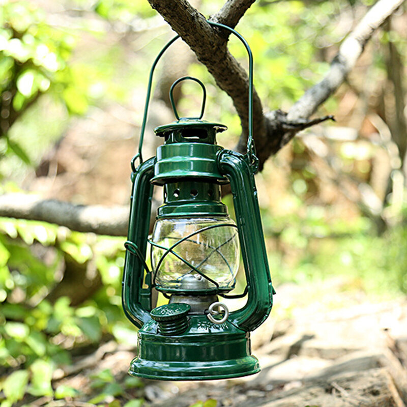 Lampe à kérosène de camping en plein air rétro, lampe à thé à l'huile, lanterne vintage, décor de style méditerranéen, fer multifonction, 73 bars, 19 cm, 25cm