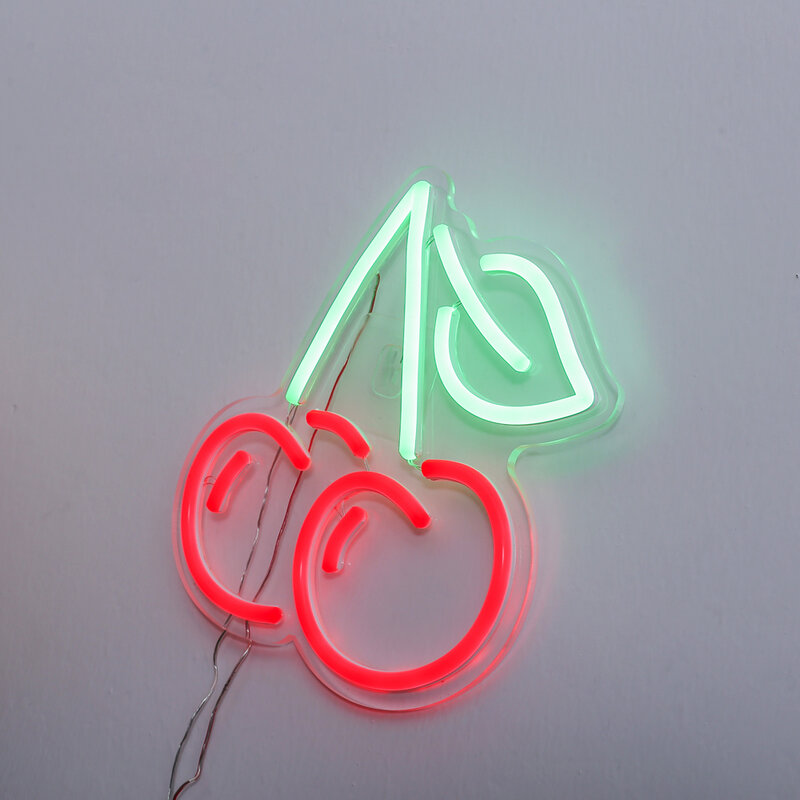 Lumière Led fluo avec Logo de fruits, bande fluo Flexible, décoration murale pour chambre à coucher, Salon, Bar, magasin, KTV Club, cadeau d'anniversaire