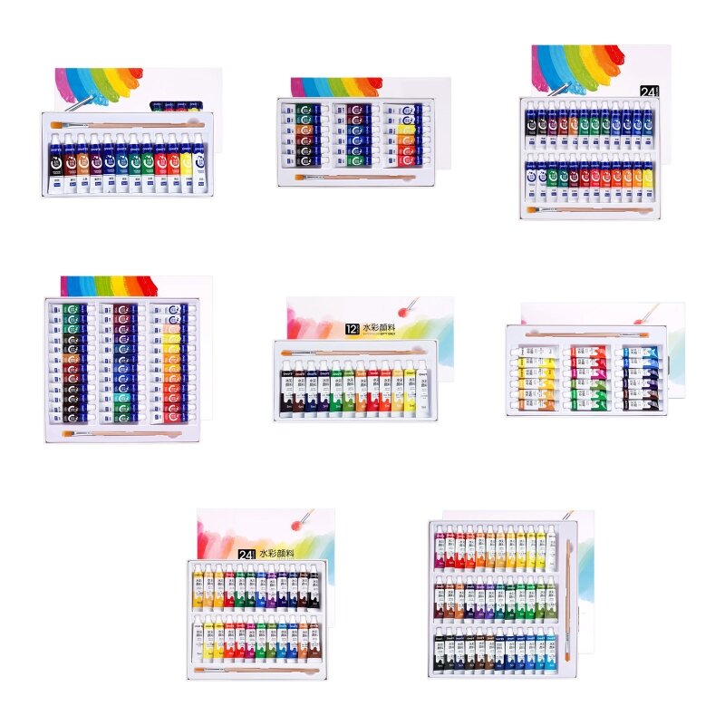 Set di pittura ad acquerello in tubi Art Academy Gouache Pigment Kit 5ml 18/12/24/36 colori per Art Student pittori principianti
