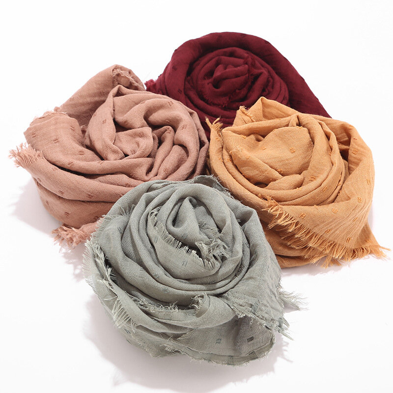 Foulard turban en coton et lin pour femmes, 90x180CM, couleur unie, protection solaire, style littéraire, Europe et amérique, nouvelle collection