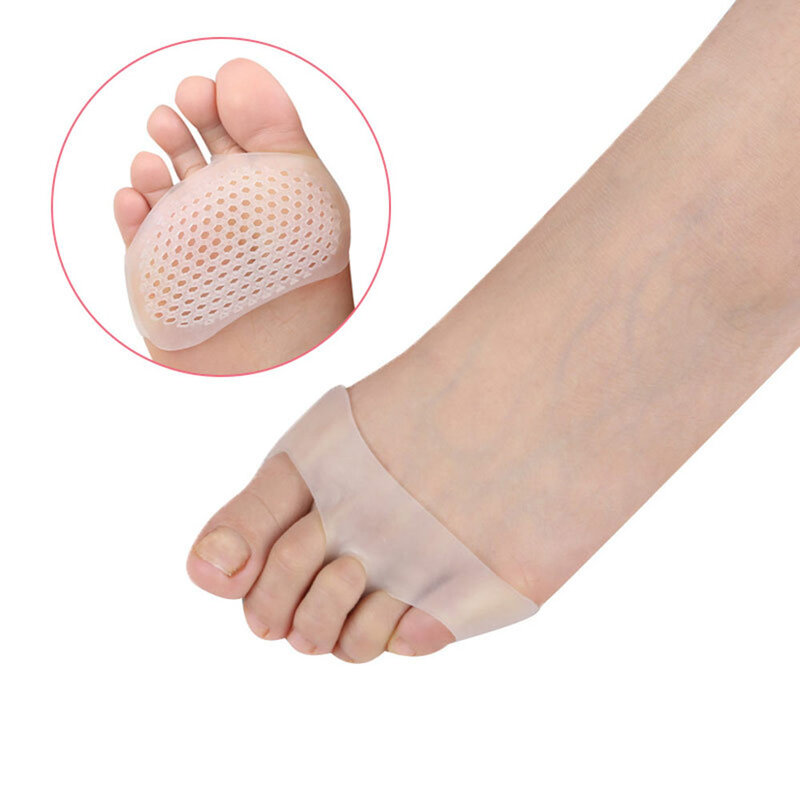 1 para silikonowe miękkie podkładki buty na wysokim obcasie antypoślizgowa ochrona ulga w bólu pielęgnacja stóp przednia stopa pół jarda niewidoczne wkładki żelowe do obuwia