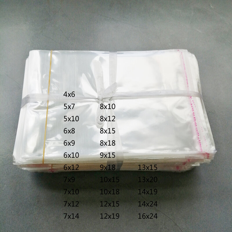 1000pcs Cello Bags Self Sealing Clear Transparent Opp Bags Self Adhesive Small Plastic Bag for Jewelry Pouch Gifts Packing Bag
