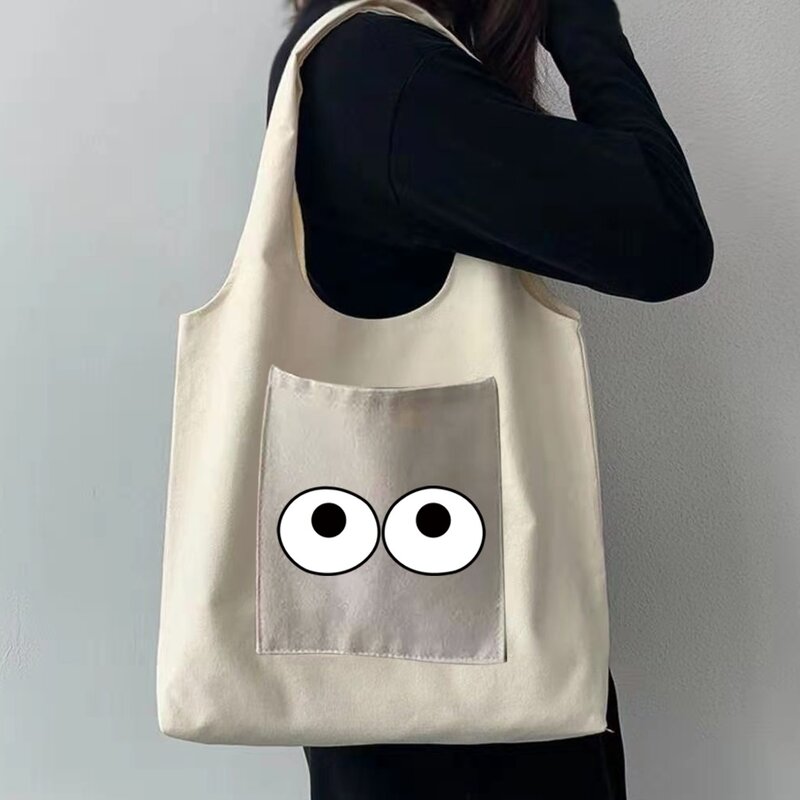 Women's Shopping Bag Travel One-shoulder Handbag Large-capacity Pocket Eco-friendly Foldable Reusable Grocery Storage Bags