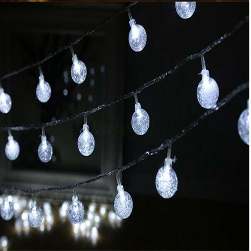 Urlaub Licht Kette Ball LED String Beleuchtung 10m 20m 220V Lampe Glühbirne Lichterkette wasserdicht im Freien Hochzeit Weihnachten LED String