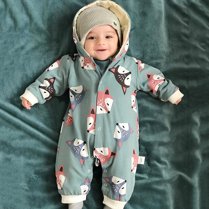 Geckatte nowa jesienno-zimowa jednorożec śliczne Romper dziewczynka ubrania stałe Baby Boy ubrania Babygirl Onesie ubrania dla noworodków