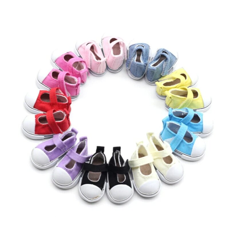 5 Cm Canvas Schoenen Voor Poppen Cool Fashion Mini Schoenen Pop Schoenen Voor Diy Handgemaakte Pop Babypop Sneakers Accessoires