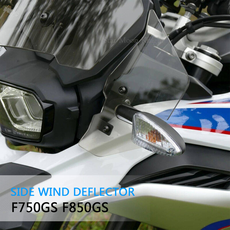 อุปกรณ์เสริมรถจักรยานยนต์ด้านข้างกระจกกระจก Handshield Wind Deflector สำหรับ BMW F750GS F850GS F 850 GS 750 2018-2019 2020