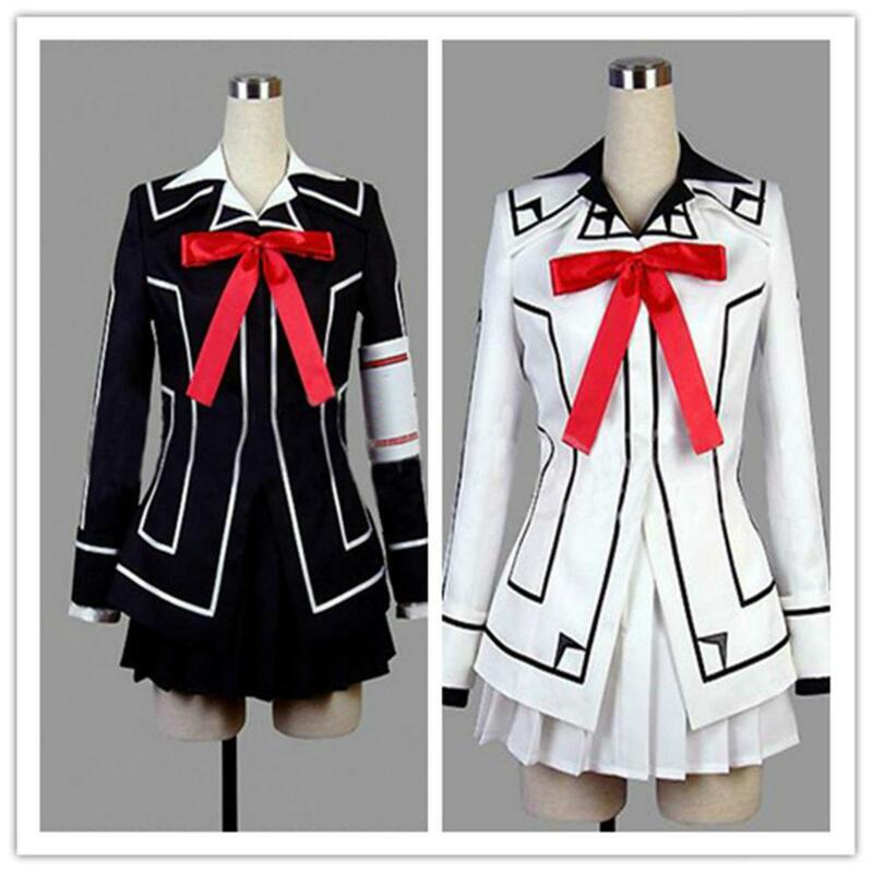 Vampire Knight Cosplay Costume Yuki o Black Womens Cross White Dress uniform