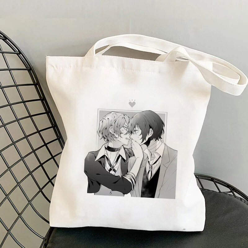 日本の漫画のハンドバッグ,Dazai,加硫婦,女性のためのキャンバスバッグ,カジュアルでお買い物