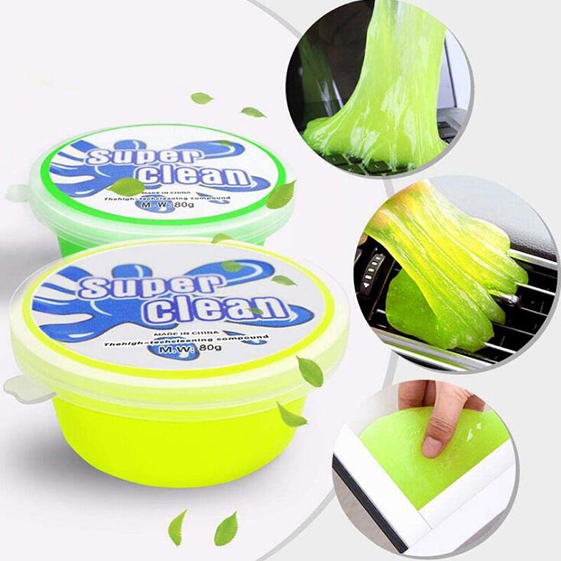 60ML Super Dust Clean Clay Dust Keyboard Cleaner Slime Toys Cleaning Gel Car Gel Mud Putty Kit USB for Laptop Cleanser Glue