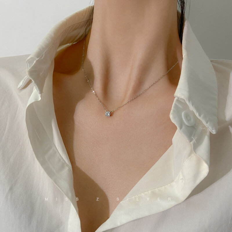 Модное ожерелье из серебра 925 пробы с О-образным плетением 0,3 см/0,4 см/0,5 см циркониевое ожерелье для женщин подарок Летняя мода ювелирные изделия NK033