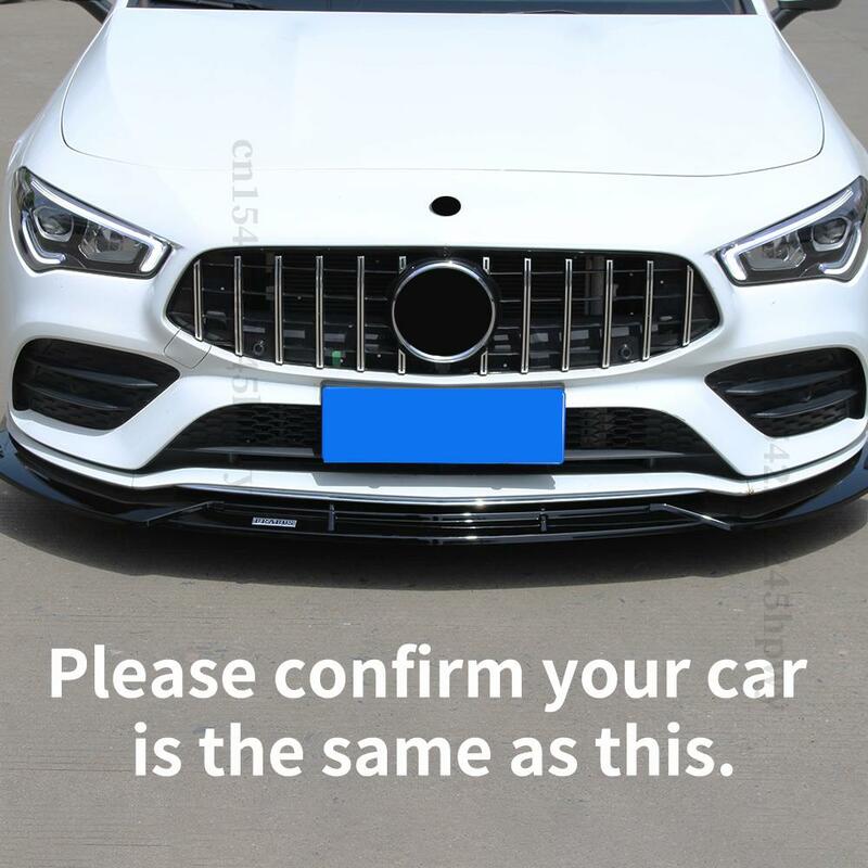 High Quality Front Bumper Lip Chin Body Kit Diffuser Spoiler Decoration Accessories For Mercedes Benz CLA C118 2019 2020 2019+