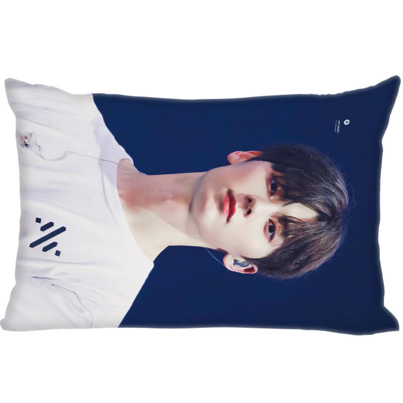 Venda quente personalizado hwang min hyun desliza retângulo travesseiro cobre cama confortável almofada/alta qualidade fronhas 45x35cm