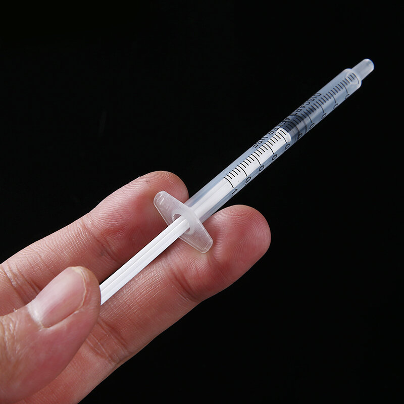50Pcs 1/2/5ML Plastic Syringe Hydroponics Analyze Measuring Nutrients Syringe Injector Ink Cartridge Pets Cat Feeder Non-Medical