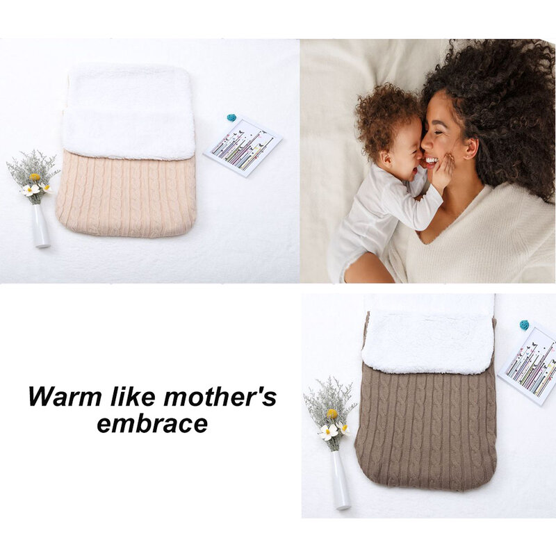 Baby Sleeping Bag Infant Stroller Winter Warm Blanket Snow Resistant Toddler Cover Unisex Newborn Accessories  Pink