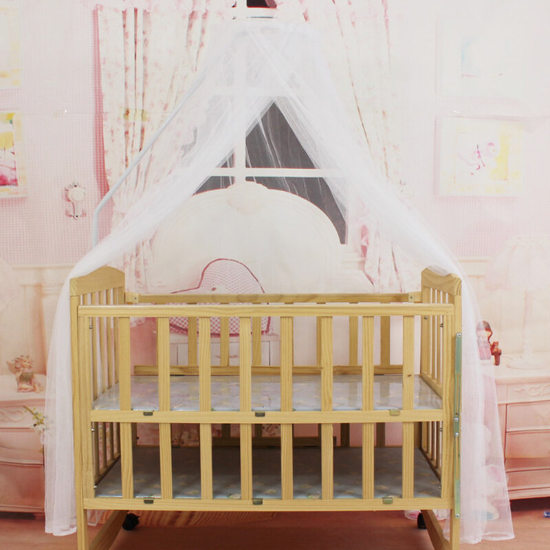 Musim Panas Bayi Bedding Crib Mosquito Net Portable Ukuran Bulat Balita Bayi Tempat Tidur Nyamuk Mesh Hung Dome Tirai Net