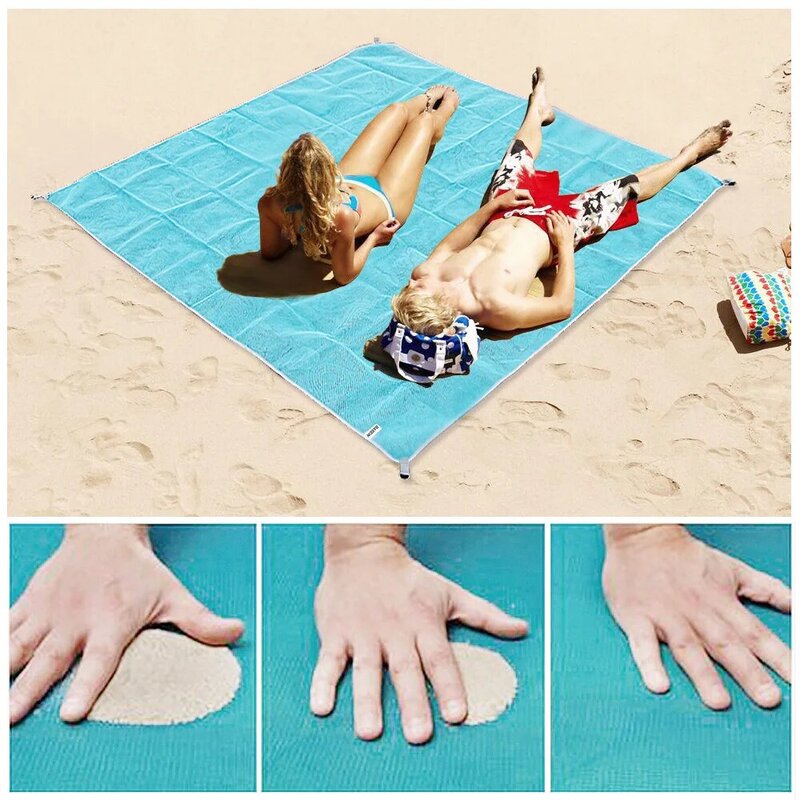 Новый Уличный пляжный коврик волшебное песчаное пляжное одеяло портативное водонепроницаемое песчаное пляжное полотенце для путешествий ...