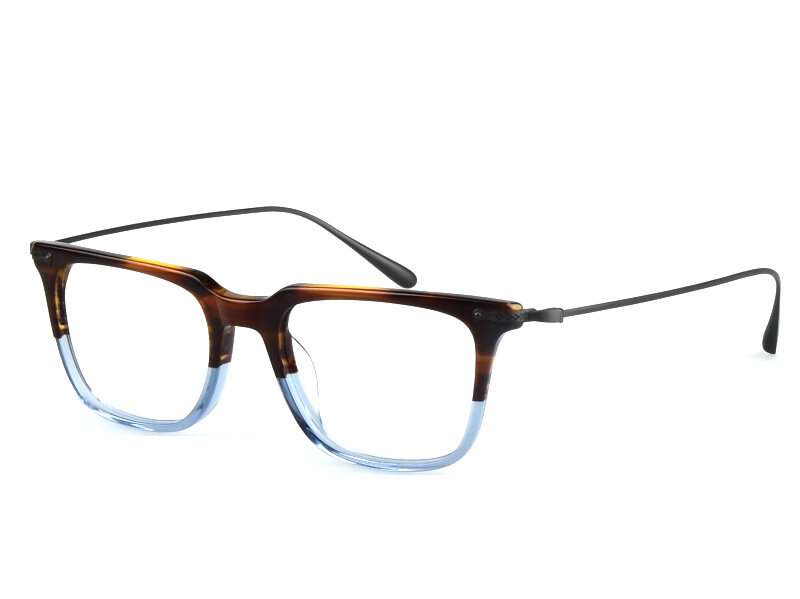 แผ่นแว่นตา Retro แว่นตา Titanium ขาการจับคู่สีอินเทรนด์ผู้ชายกรอบแว่นตาคุณภาพสูง Big Face