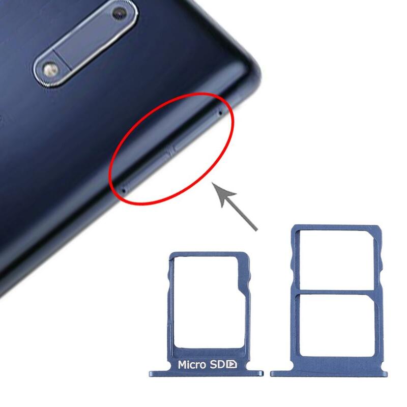 SIM Kaart Lade + SIM Card Tray + Micro SD Card Tray voor Nokia 5/N5 TA-1024 TA-1027 TA-1044 TA-1053