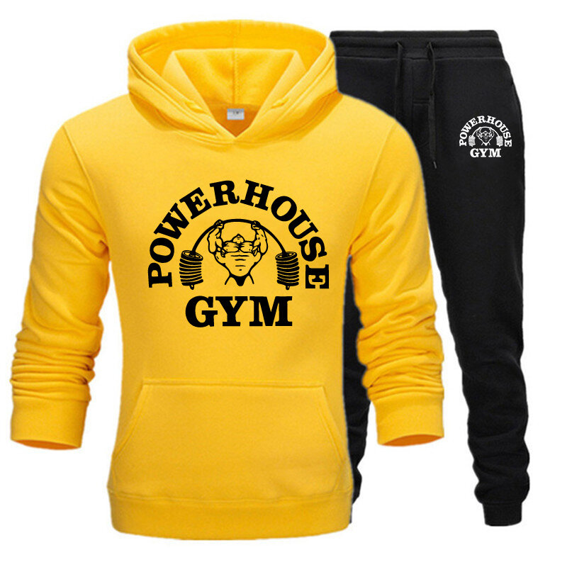 Hoodies herren Sportswear Lässige Männer 2 Stück Sweatshirt + Jogginghose Anzug 2020 Herbst Winter Mit Kapuze Dicke Top männlichen