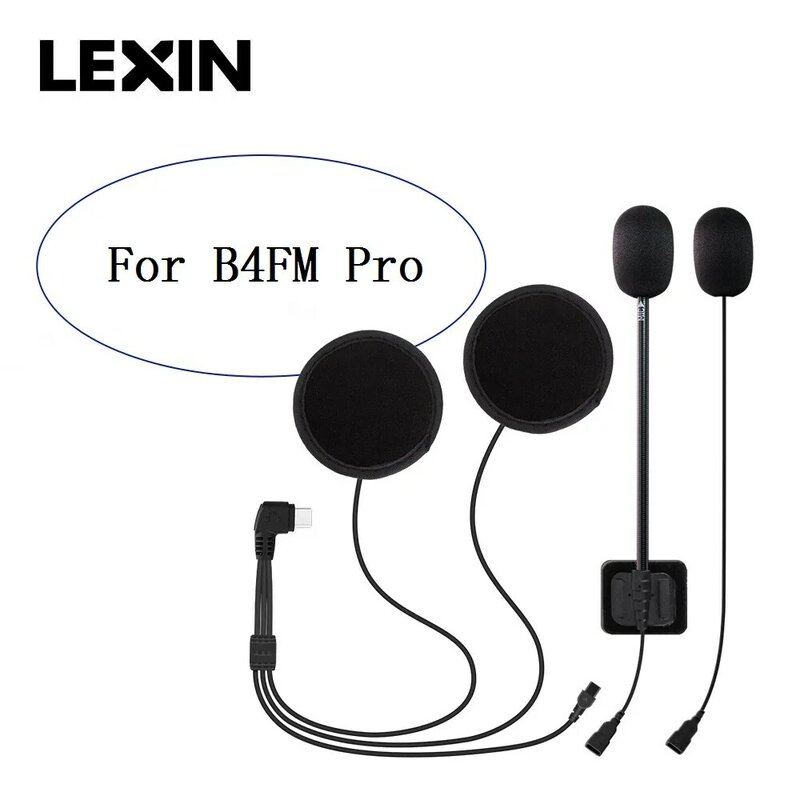 Lexin brand motorcycle walkie talkie lx-b4fm Pro Bluetooth helmet walkie talkie headset type C Jack headphone accessories