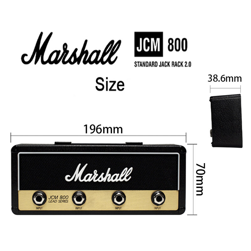 Przechowywanie kluczy Marshall Guitar brelok do kluczy Jack II Rack 2.0 elektryczny wieszak na klucze Amp Vintage wzmacniacz JCM800 standardowy prezent