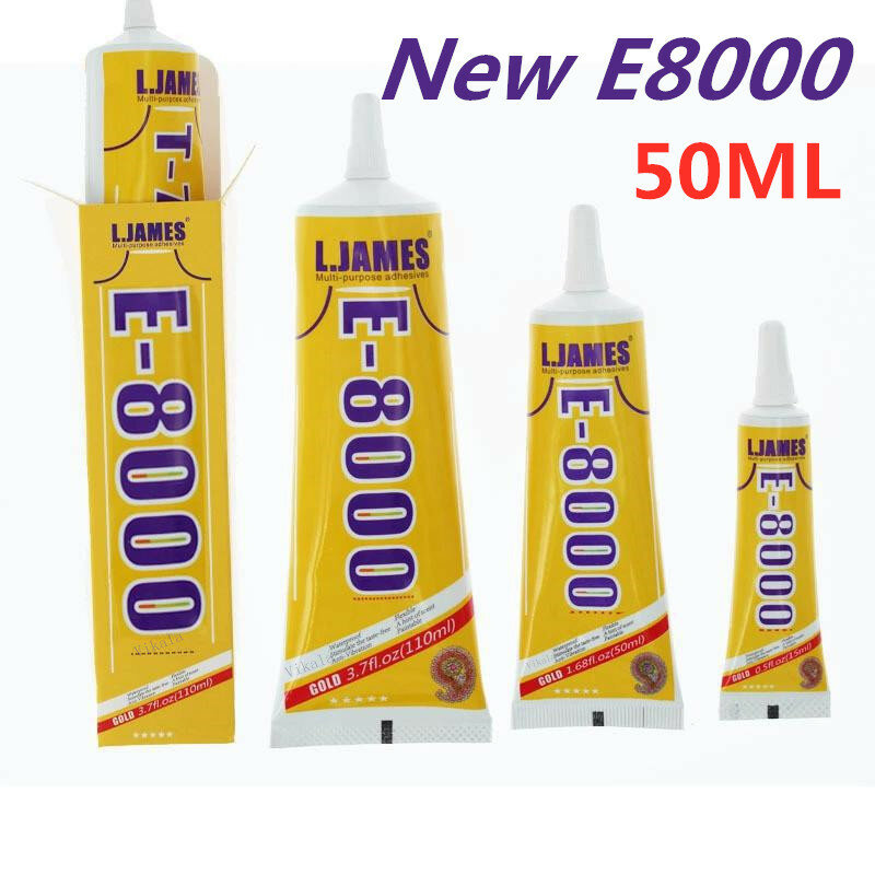 New E8000 50ml Strong Liquid Glue Clothes Fabric Clear Leather Adhesive Jewelry Stationery Phone Screen Instant Earphone