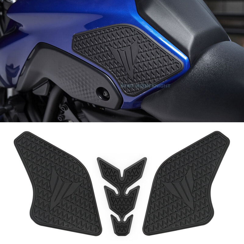 Накладка на бак мотоцикла, противоскользящая, наклейка, защитные наклейки, боковые накладки на бак, Тяговая Накладка для Yamaha MT 07 MT07 MT-07 2021-
