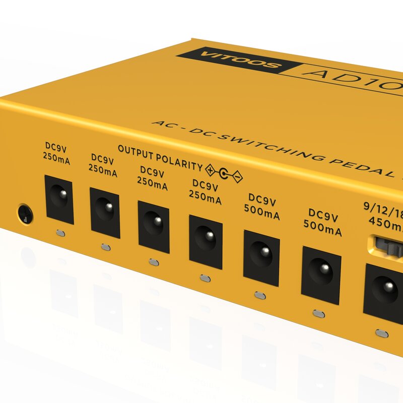 VITOOS-fuente de alimentación de pedal de efecto de AD10S-SV4, filtro completamente aislado, ondulación, reducción de ruido, efectos digitales de alta potencia