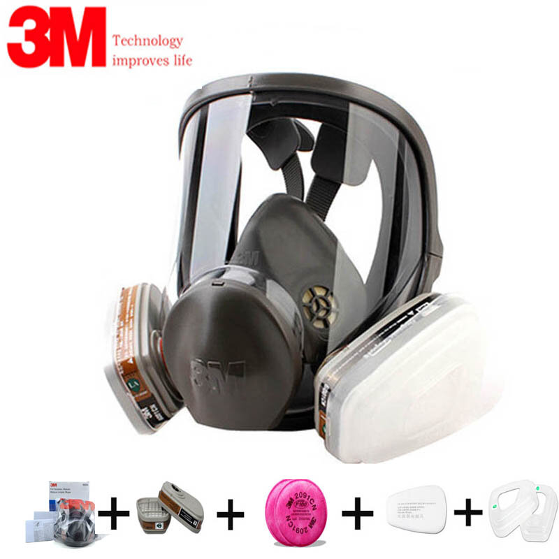 Autentyczna maska przeciwgazowa 7/9/17In1 3M 6800, malowanie, spryskiwanie, organiczny produkt, bezpieczeństwo, respirator, pełna ochrona twarzy, opary