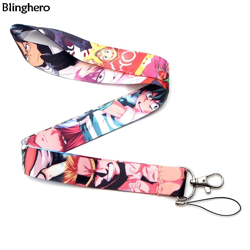Bling hero mi hero Academia cordón genial llaves teléfono titular de la placa de identificación correas de cuello con cuerda para colgar cordones Anime amante regalo BH0182