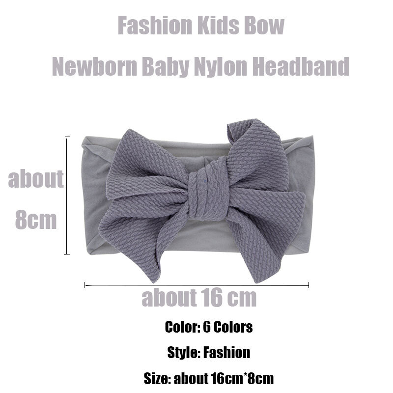 Faixa de cabelo fofa de nylon, faixa de cabeça fashion para bebês recém-nascidos, acessórios de cabelo para crianças pequenas, super macia com nó