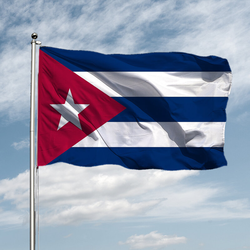 Bandera cubana de poliéster para decoración, pancarta colgante de 90x150cm, envío gratis