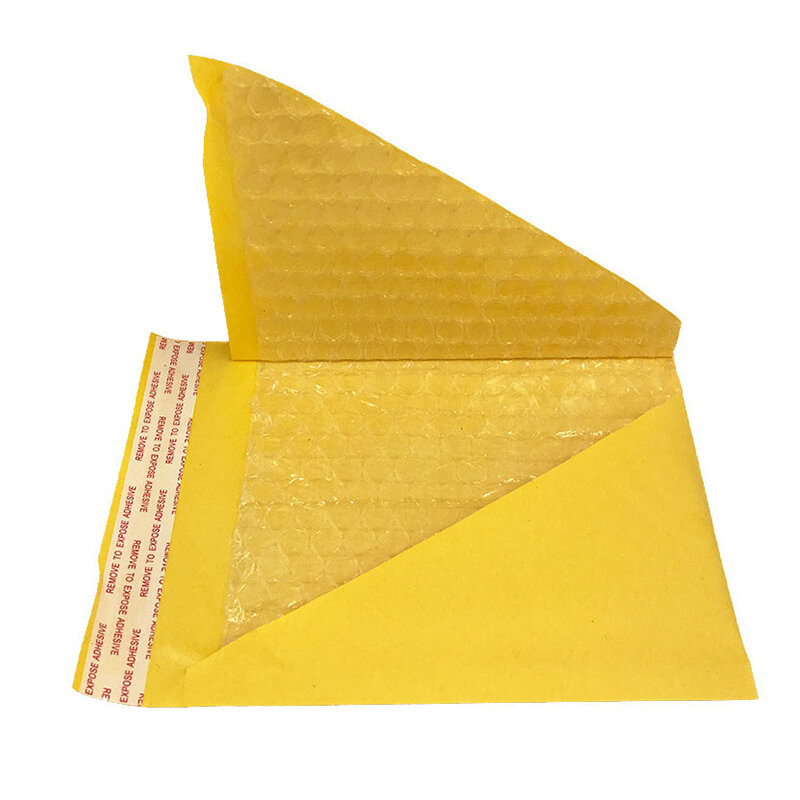 Bolsas de sobres de burbujas de papel Kraft amarillo sin adhesivo ng, bolsa de protección, 1pc