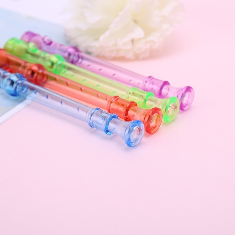Flauta grabadora de instrumentos musicales de plástico, 6 agujeros, juguetes coloridos para niños, regalo