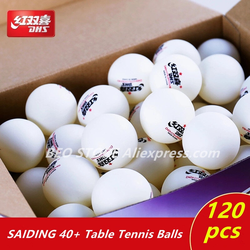 DHS Bola Tenis Meja 120 Bola 1 Bintang D40 + Bola untuk Latihan Tenis Meja ABS Bola Ping Pong Plastik Poli Jahitan