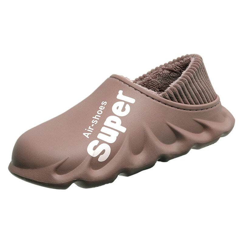 Jesień zima ciepłe pluszowe Super obuwie Air styl japoński domowe kapcie mężczyźni 2022 nowe Slip-on wodoodporne Unisex bawełniane śnieg buty