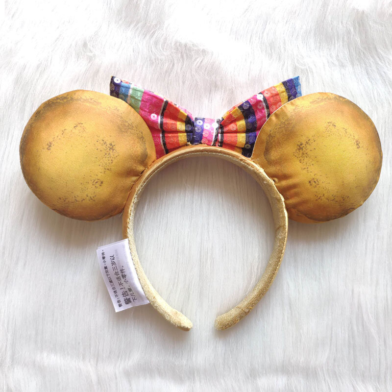 Disney Headband Cartoon Mickey Minnie Mouse Ear Disneyland Bow Hairband For Baby Girl Headbands Hawaii Headwear Hair Accessories