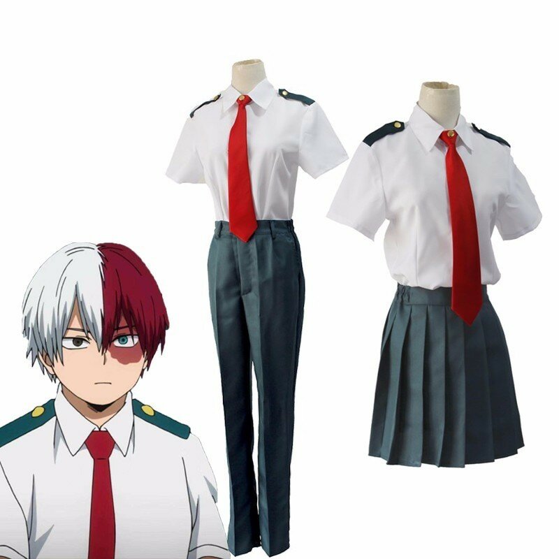 Disfraz de My Hero Academia Midoriya Izuku, uniforme escolar de verano, Boku No Hero Academia OCHACO URARAKA AsuiTsuyu