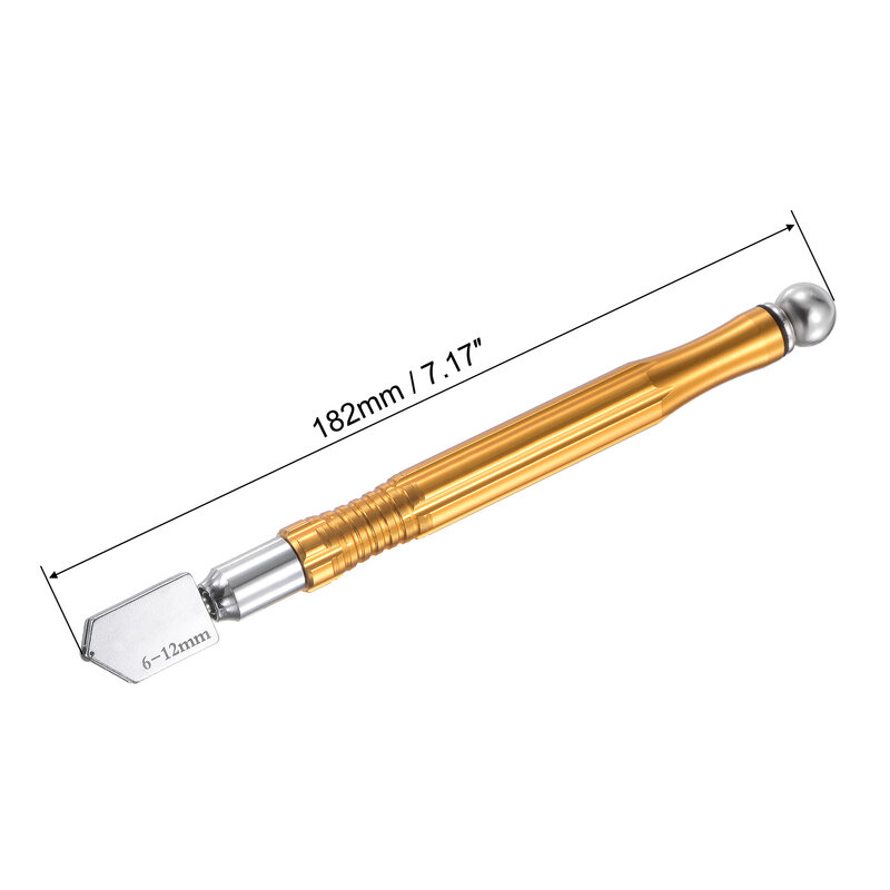 Zestaw narzędzi nóż do szkła uxcell 6-12mm, końcówka węglikowa uchwyt ze stopu aluminium w stylu ołówka z zapasowe ostrze 12-20mm