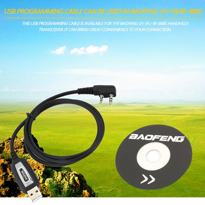 Cavo di Programmazione USB/Cavo CD Driver per Baofeng UV-5R / BF-888S ricetrasmettitore tenuto in mano