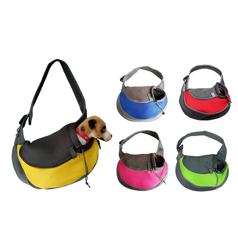 Comfort pet cão transportadora bolsa de viagem ao ar livre malha oxford único ombro saco sling malha viagem tote bolsa de ombro