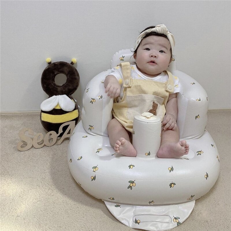 Asiento inflable multifuncional de PVC para bebé, asiento inflable para baño, sofá para aprender a comer, silla de cena, taburete de baño