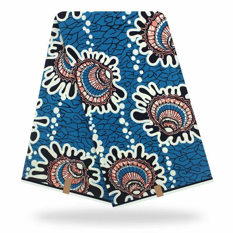 6 Yard Ankara Africano Tessuto di Cotone Cera Reale Tessuto Stampato Tessuto Per Il Vestito Fai Da Te Cucito Mestieri