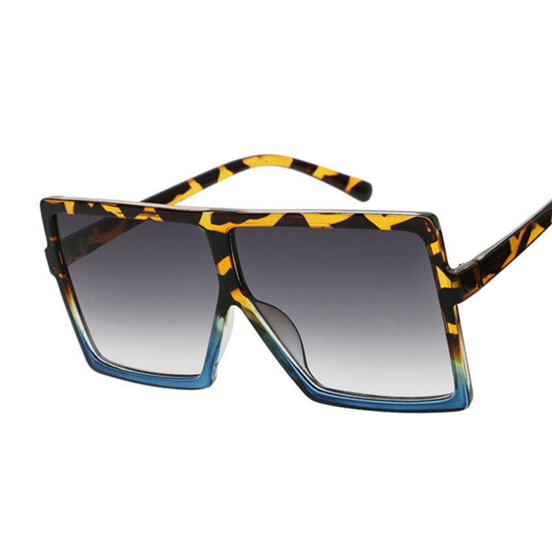 Gafas De Sol – lunettes De soleil Vintage carrées pour femmes/hommes, surdimensionnées, marque célèbre à la mode, noires