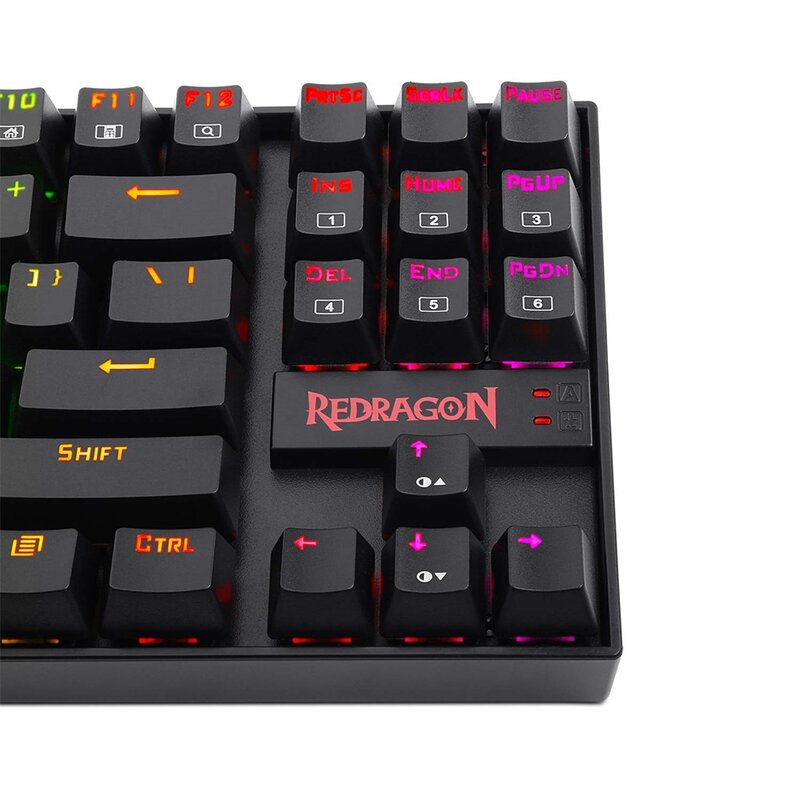 Проводная Механическая игровая клавиатура Redragon KUMARA K552, RGB подсветка, 87 клавиш, синие переключатели, K552RGB для ПК геймеров