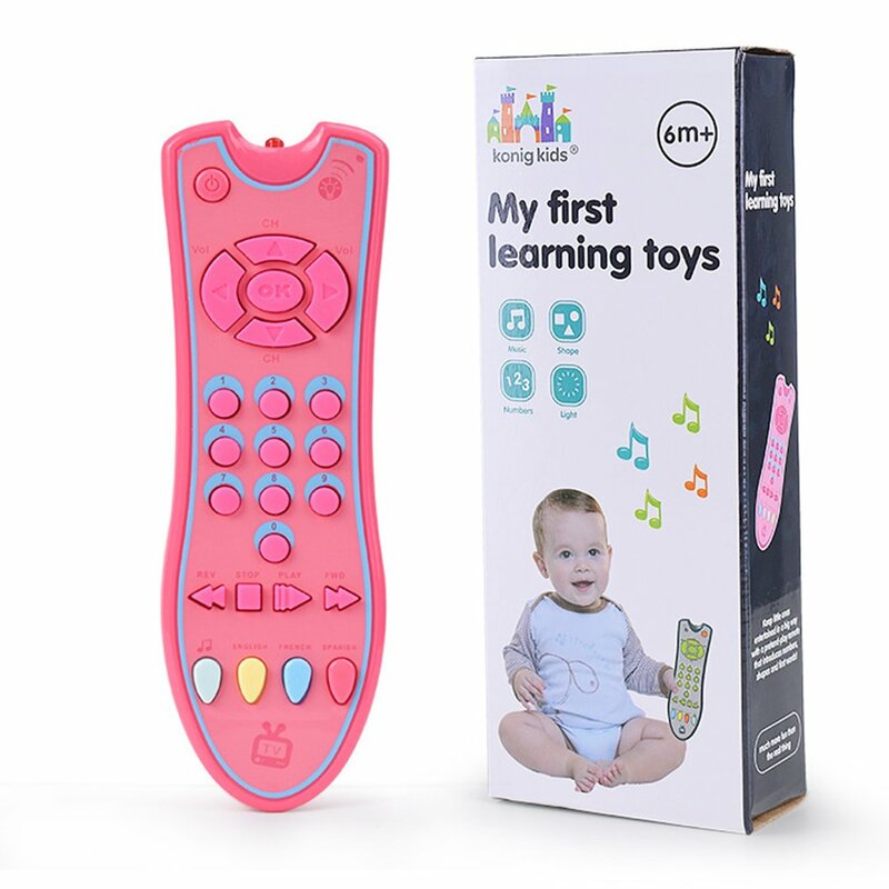 Brinquedo de controle remoto tv infantil luzes realistas aprendizagem musical brinquedos da criança desenvolvimento infantil presentes para o bebê da criança brinquedo